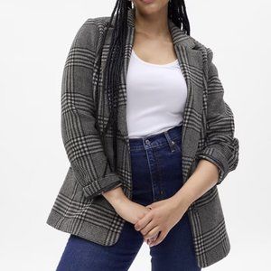 GAP Plaid Wool Blazer